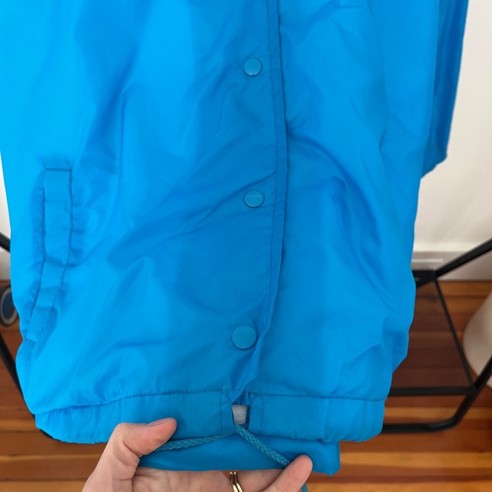 Vintage Blue Nylon Jacket with Front Buttons - Picture 3 of 8